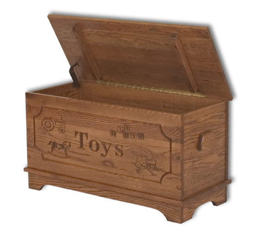 old wooden toy box